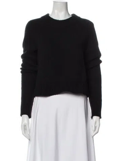 Pre-owned La Ligne Wool Crew Neck Sweater In Black