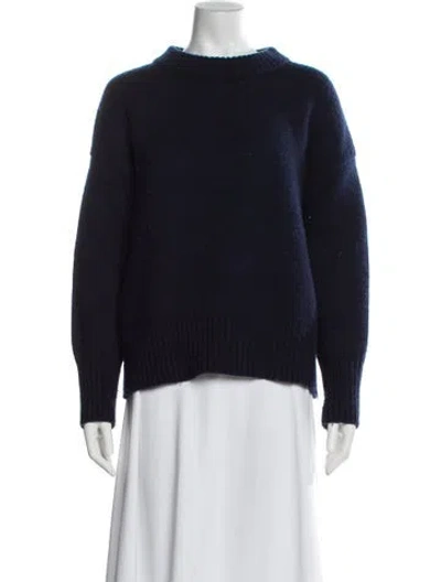 Pre-owned La Ligne Wool Crew Neck Sweater In Blue