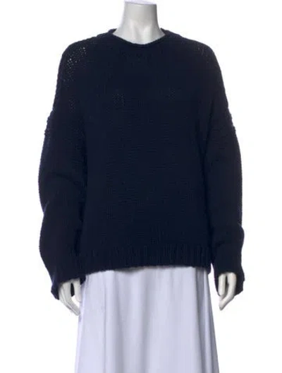 Pre-owned La Ligne Wool Crew Neck Sweater In Blue