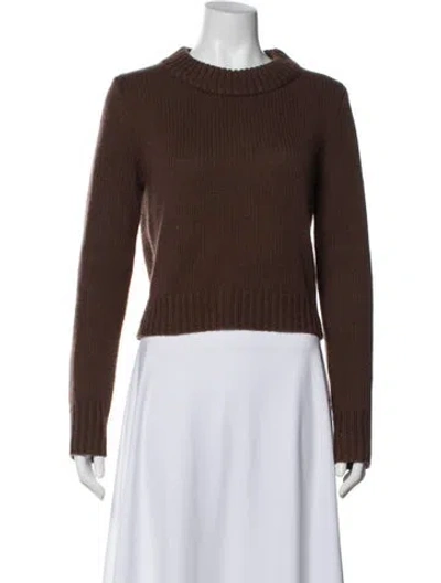 Pre-owned La Ligne Wool Crew Neck Sweater In Brown