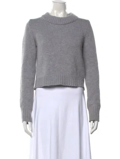 Pre-owned La Ligne Wool Crew Neck Sweater In Gray