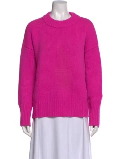 Pre-owned La Ligne Wool Crew Neck Sweater In Pink