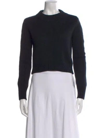 Pre-owned La Ligne Wool Mock Neck Sweater In Black