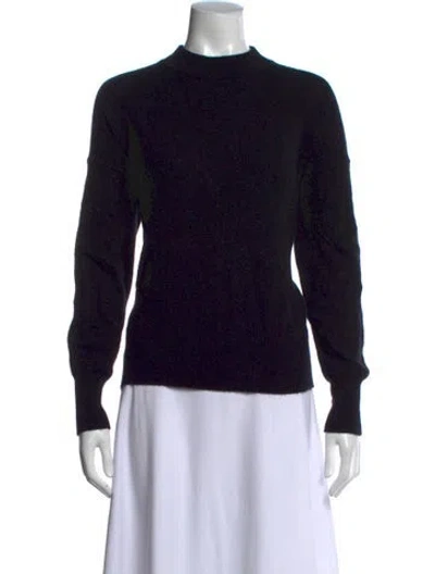 Pre-owned La Ligne Wool Mock Neck Sweater In Black