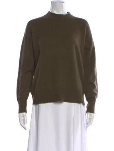 Pre-owned La Ligne Wool Mock Neck Sweater In Green