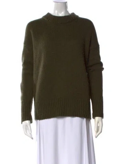 Pre-owned La Ligne Wool Mock Neck Sweater In Green