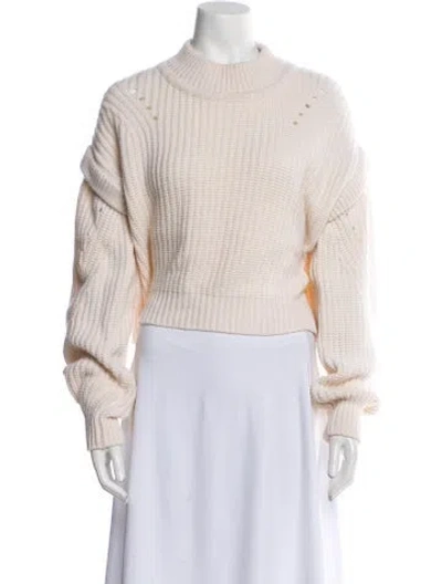 Pre-owned La Ligne Wool Mock Neck Sweater In Neutral