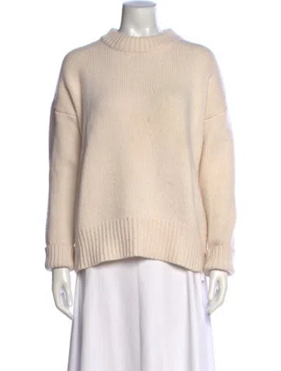 Pre-owned La Ligne Wool Mock Neck Sweater In Neutrals