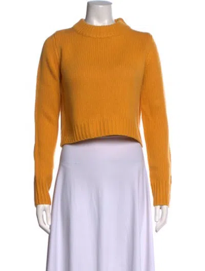 Pre-owned La Ligne Wool Mock Neck Sweater W/ Tags In Yellow