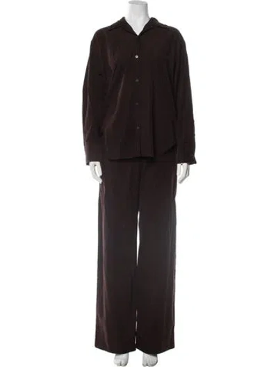 Pre-owned La Ligne Wool Pant Set In Brown