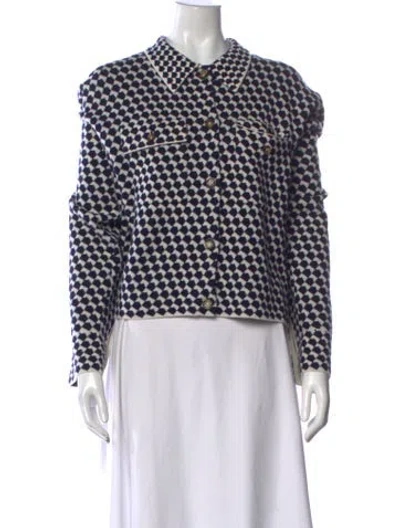 Pre-owned La Ligne Wool Patterned Sweater In Blue