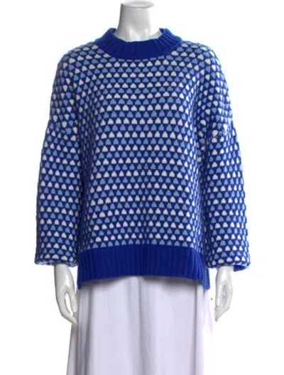 Pre-owned La Ligne Wool Patterned Sweater In Blue