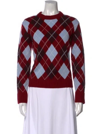 Pre-owned La Ligne Wool Patterned Sweater In Red