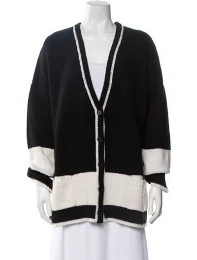 Pre-owned La Ligne Wool Striped Sweater In Black