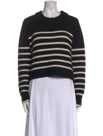 Pre-owned La Ligne Wool Striped Sweater In Black