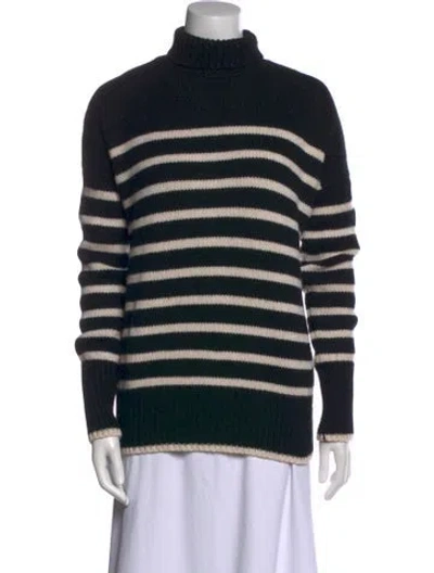 Pre-owned La Ligne Wool Striped Sweater In Black