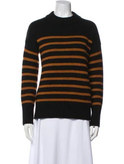 Pre-owned La Ligne Wool Striped Sweater In Black