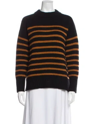 Pre-owned La Ligne Wool Striped Sweater In Black
