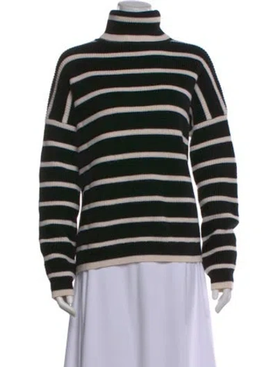 Pre-owned La Ligne Wool Striped Sweater In Black