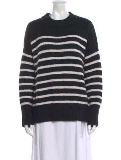 Pre-owned La Ligne Wool Striped Sweater In Black