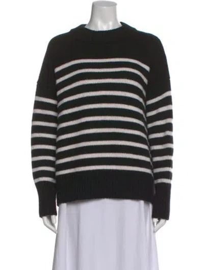 Pre-owned La Ligne Wool Striped Sweater In Black