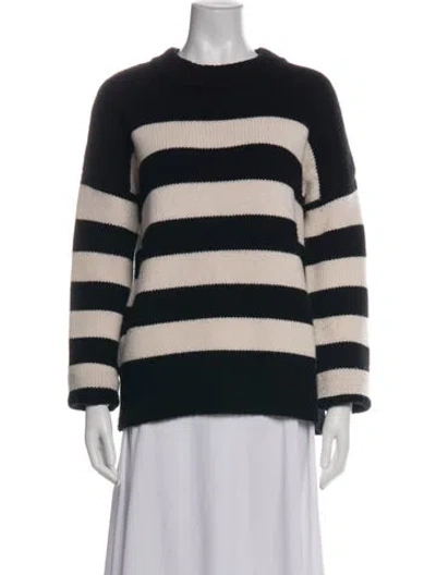 Pre-owned La Ligne Wool Striped Sweater In Black