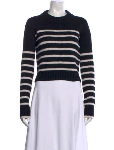 Pre-owned La Ligne Wool Striped Sweater In Black