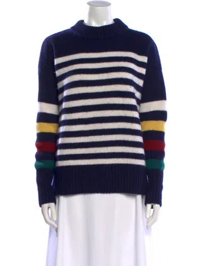Pre-owned La Ligne Wool Striped Sweater In Blue