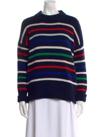 Pre-owned La Ligne Wool Striped Sweater In Blue