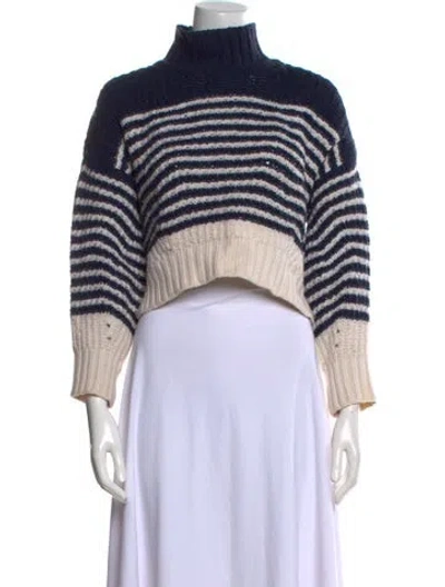 Pre-owned La Ligne Wool Striped Sweater In Blue