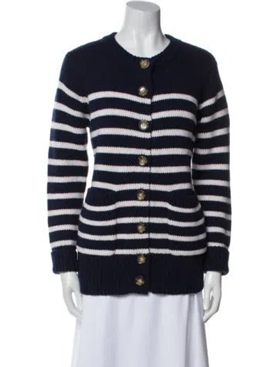 Pre-owned La Ligne Wool Striped Sweater In Blue