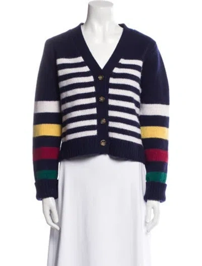 Pre-owned La Ligne Wool Striped Sweater In Blue
