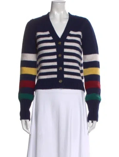 Pre-owned La Ligne Wool Striped Sweater In Blue