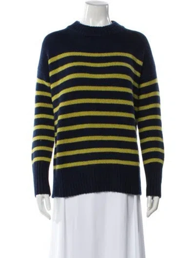 Pre-owned La Ligne Wool Striped Sweater In Blue