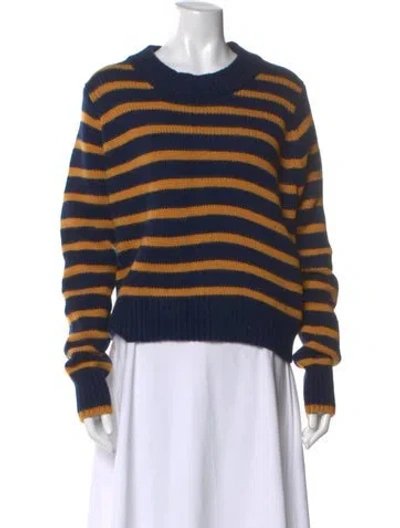 Pre-owned La Ligne Wool Striped Sweater In Blue