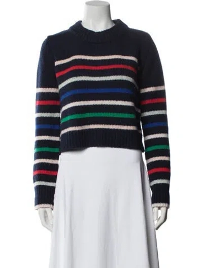 Pre-owned La Ligne Wool Striped Sweater In Blue