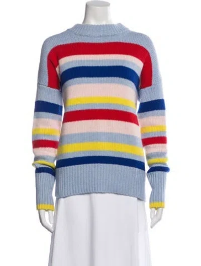 Pre-owned La Ligne Wool Striped Sweater In Blue
