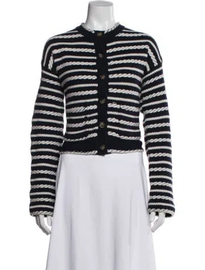 Pre-owned La Ligne Wool Striped Sweater In Blue