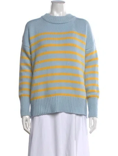 Pre-owned La Ligne Wool Striped Sweater In Blue