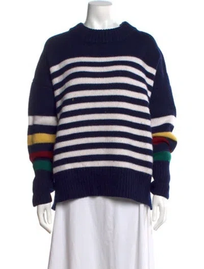 Pre-owned La Ligne Wool Striped Sweater In Blue