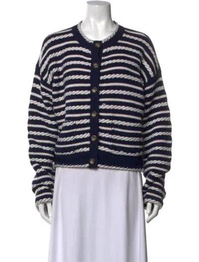Pre-owned La Ligne Wool Striped Sweater In Blue