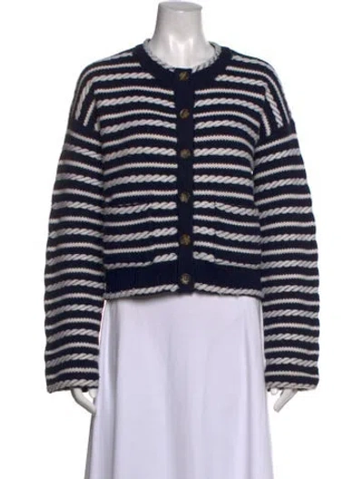 Pre-owned La Ligne Wool Striped Sweater In Blue