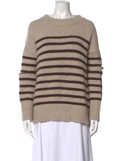 Pre-owned La Ligne Wool Striped Sweater In Brown