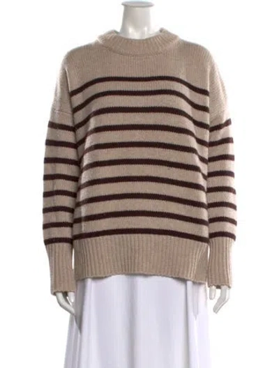 Pre-owned La Ligne Wool Striped Sweater In Brown