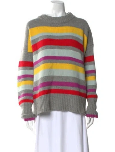 Pre-owned La Ligne Wool Striped Sweater In Gray