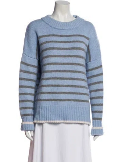 Pre-owned La Ligne Wool Striped Sweater In Gray