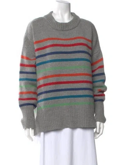 Pre-owned La Ligne Wool Striped Sweater In Gray