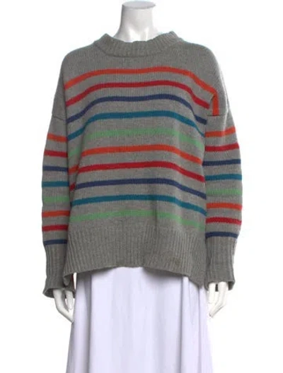 Pre-owned La Ligne Wool Striped Sweater In Gray