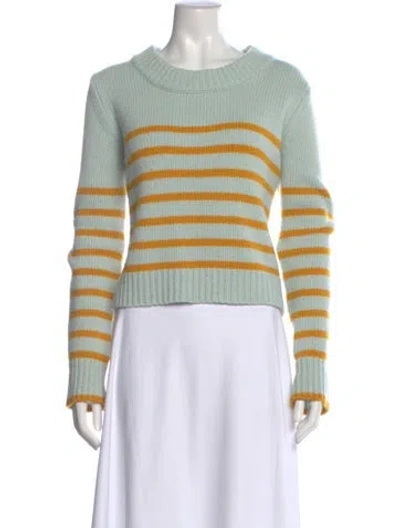 Pre-owned La Ligne Wool Striped Sweater In Green