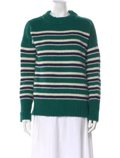 Pre-owned La Ligne Wool Striped Sweater In Green